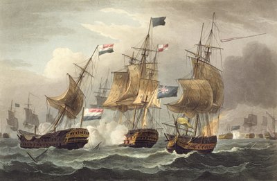 Action off Camperdown, October 11th 1797, engraved by Thomas Sutherland for J. Jenkins
